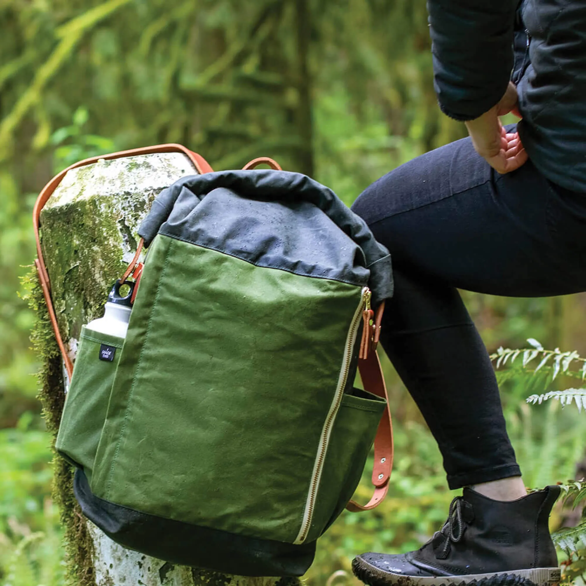 12 oz Spring Green Waxed Canvas