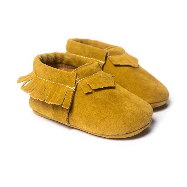 13 COLORS PU Suede Leather Newborn Baby Boy Girl Baby Moccasins Moccs Shoes Bebe Fringe Soft Soled Non-slip Footwear Crib Shoes