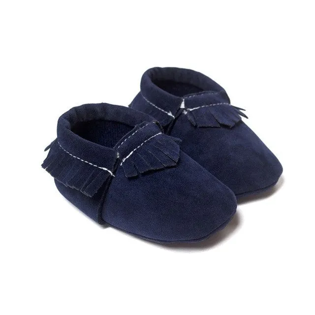 13 COLORS PU Suede Leather Newborn Baby Boy Girl Baby Moccasins Moccs Shoes Bebe Fringe Soft Soled Non-slip Footwear Crib Shoes