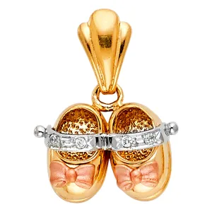 14K Girl's Shoes Pendant