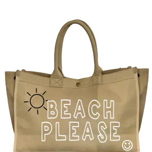 24oz Beach Tote - Beach Please, Canvas