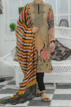 3 PIECE DIGITAL PRINT LAWN| DPC-155 B