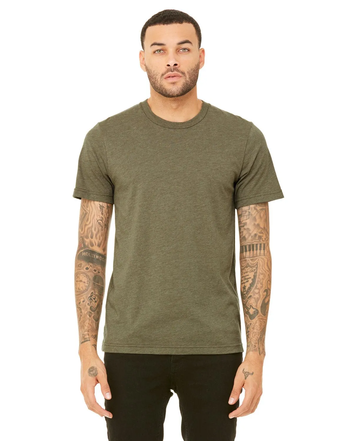 3001CVC-Bella   Canvas-HEATHER OLIVE