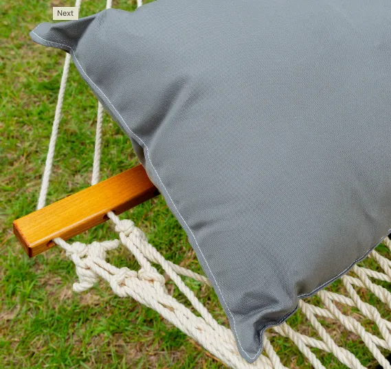 52" Long Hammock Pillow - Sunbrella® Canvas Charcoal