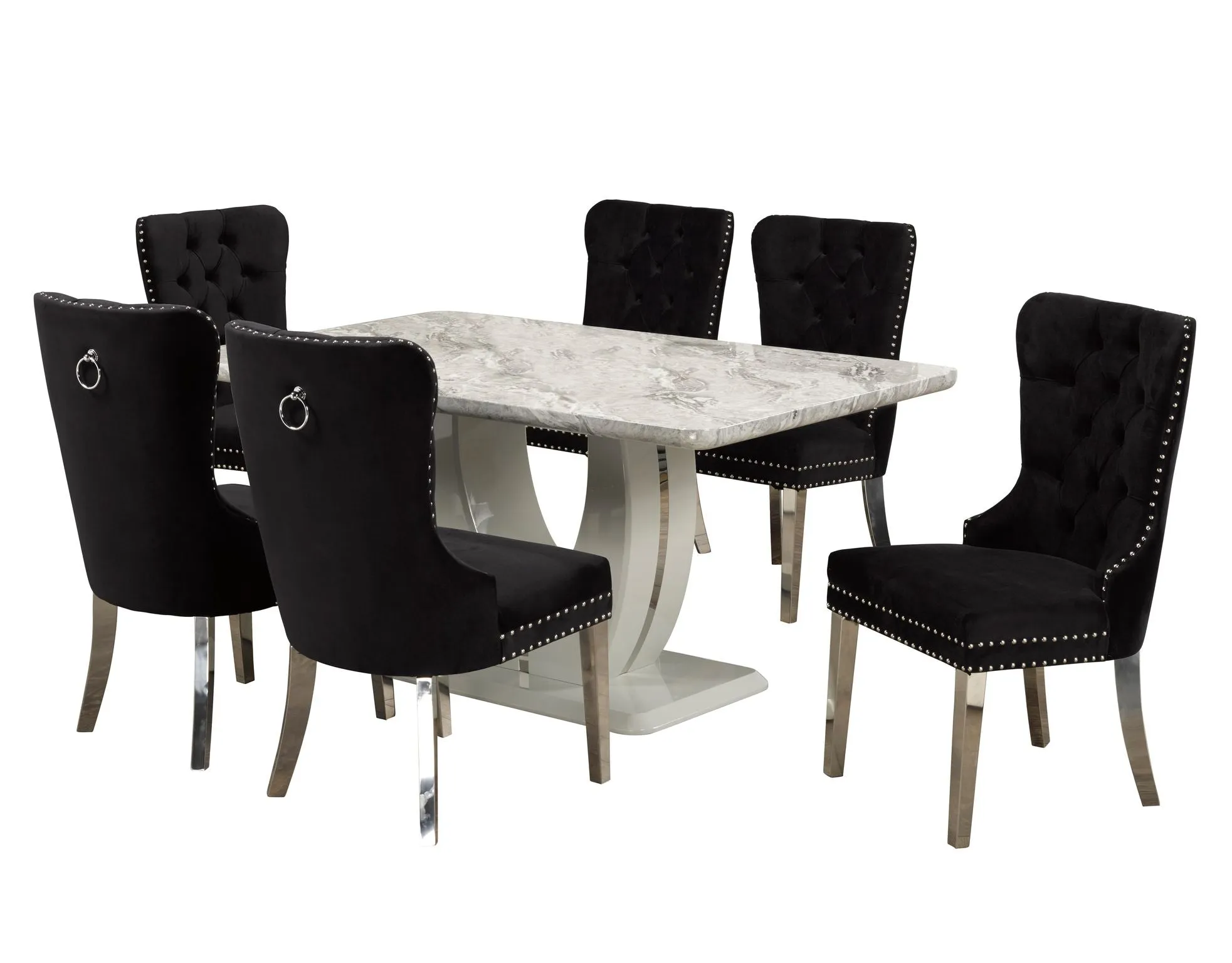 7-Piece Dining Set -Black