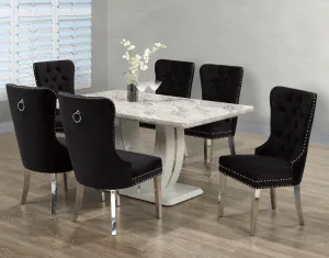 7-Piece Dining Set -Black