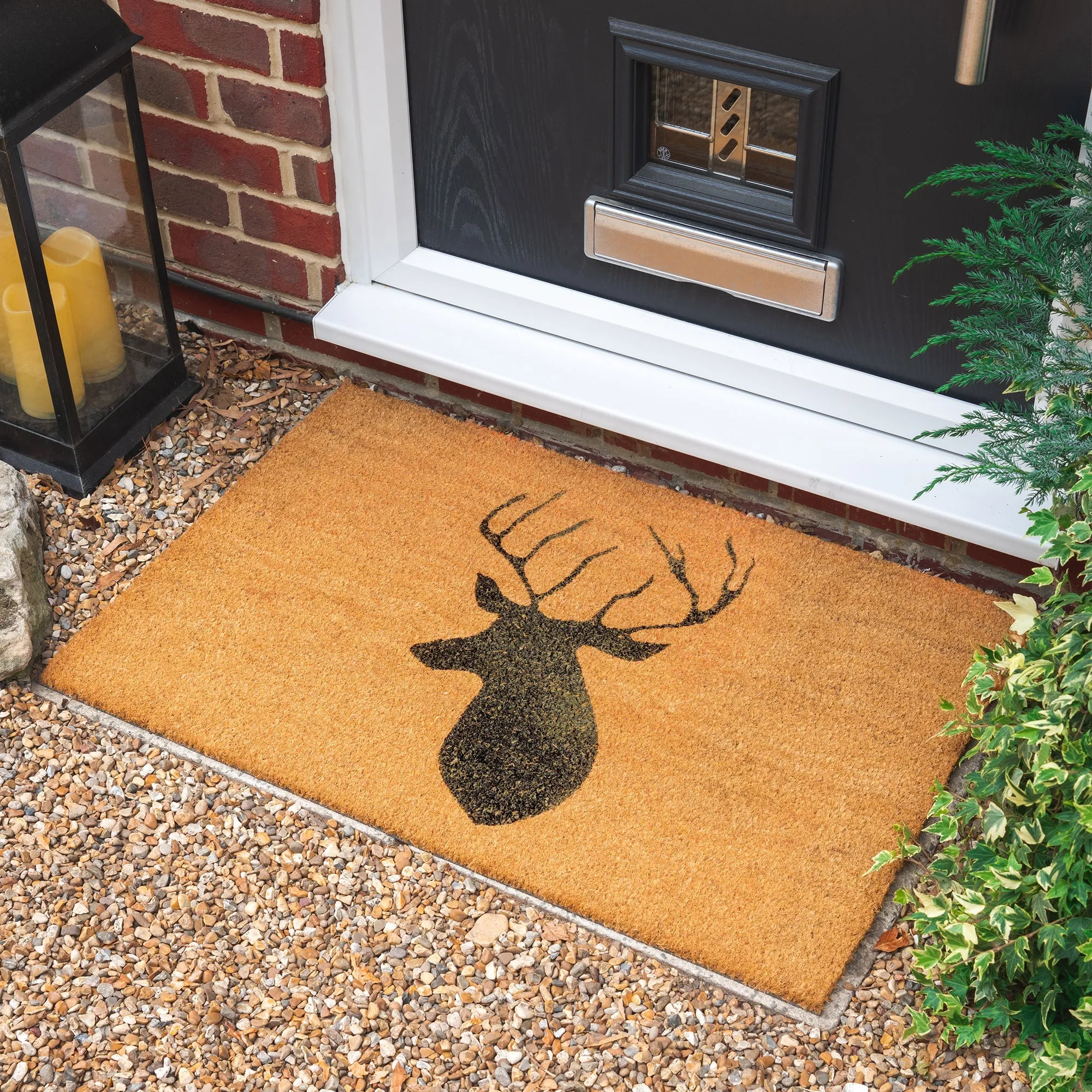 90cm x 60cm Stag Coir Door Mat - By Nicola Spring