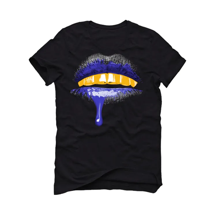 Air Jordan 12 Field Purple - Black T-Shirt (Drip Lip)