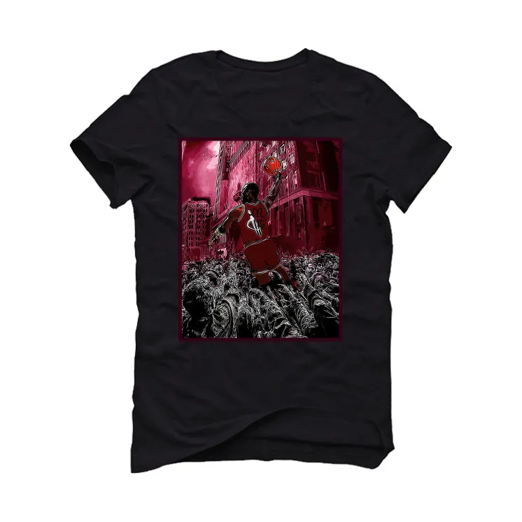 Air Jordan 5 Burgundy - Black T-Shirt (AIR ZOMBIE)