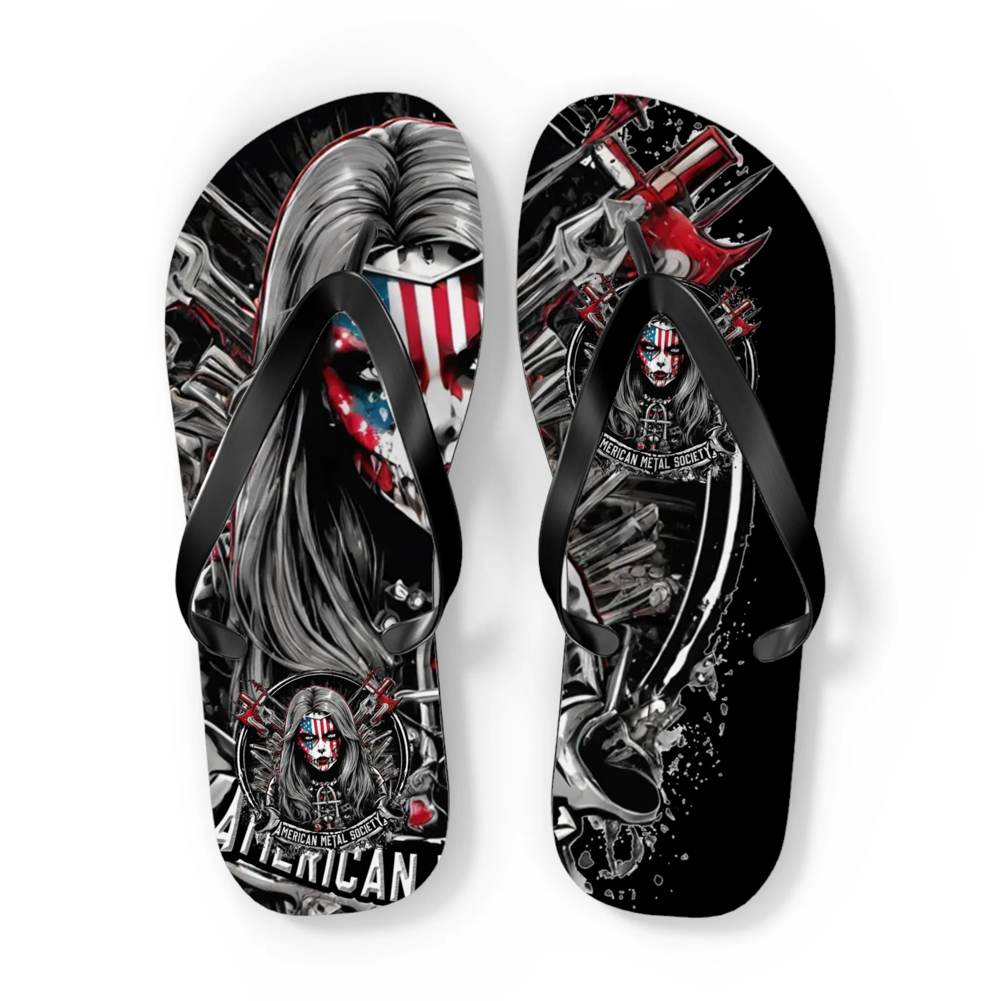 American Metal Society Flip Flops