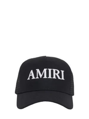 Amiri   Logo cotton canvas trucker hat 