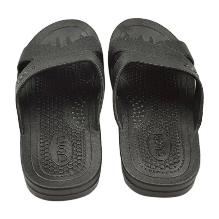 Anti-Static Non-Slip X-Shaped Adult Slippers, Size 44 for Cleanroom and Electronics Use