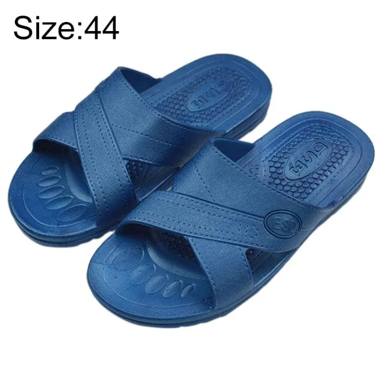 Anti-Static Non-Slip X-Shaped Adult Slippers, Size 44 for Cleanroom and Electronics Use