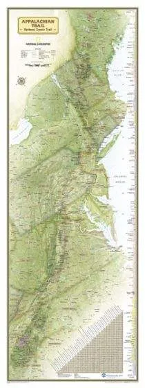 Appalachian Trail Wall Map by National Geographic (2014)