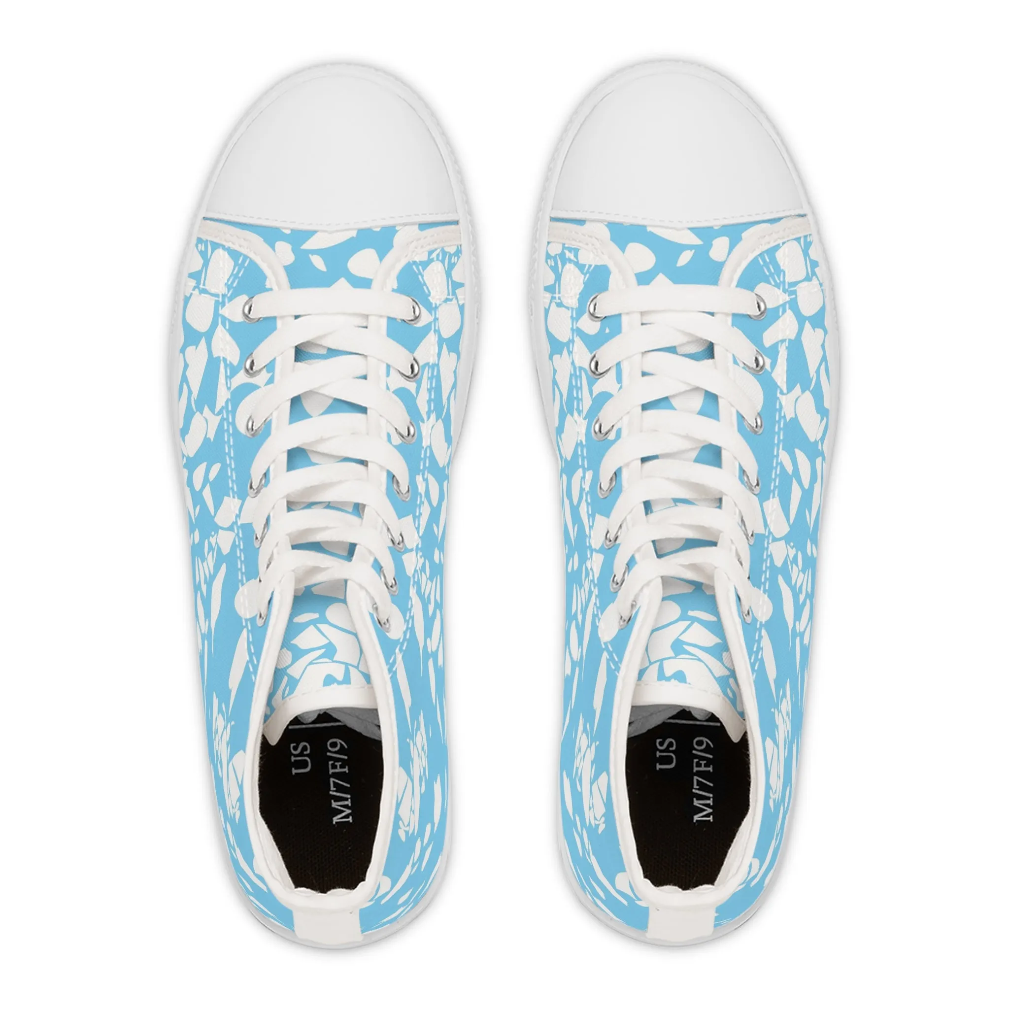 Arctic Blue Snow Women's High Top Sneakers