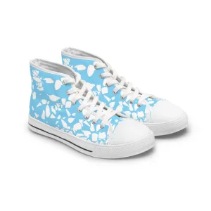 Arctic Blue Snow Women's High Top Sneakers