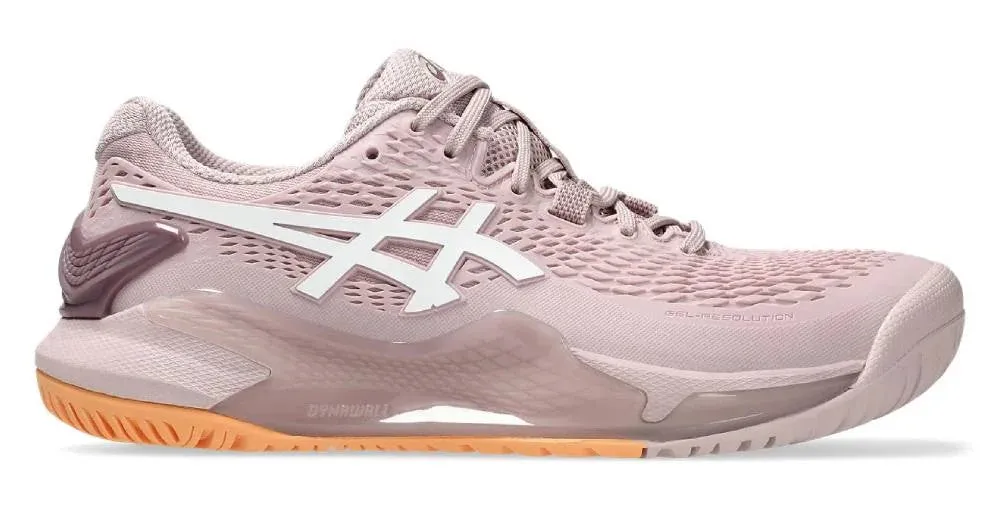 Asics Gel Resolution 9 Women's Wide Tennis Shoes Watershed Rose-White