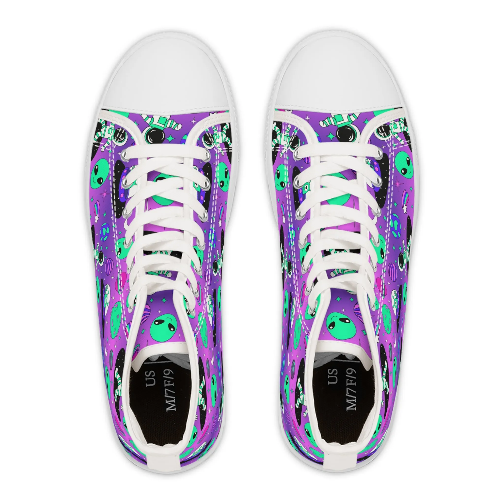 Astronauts and Aliens Women's High Top Sneakers