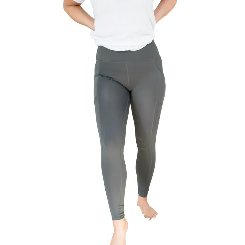 Athletic Pocket Leggings in Ash Grey