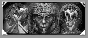 AZTECA - LARGE Canvas Art - 16" X 40"