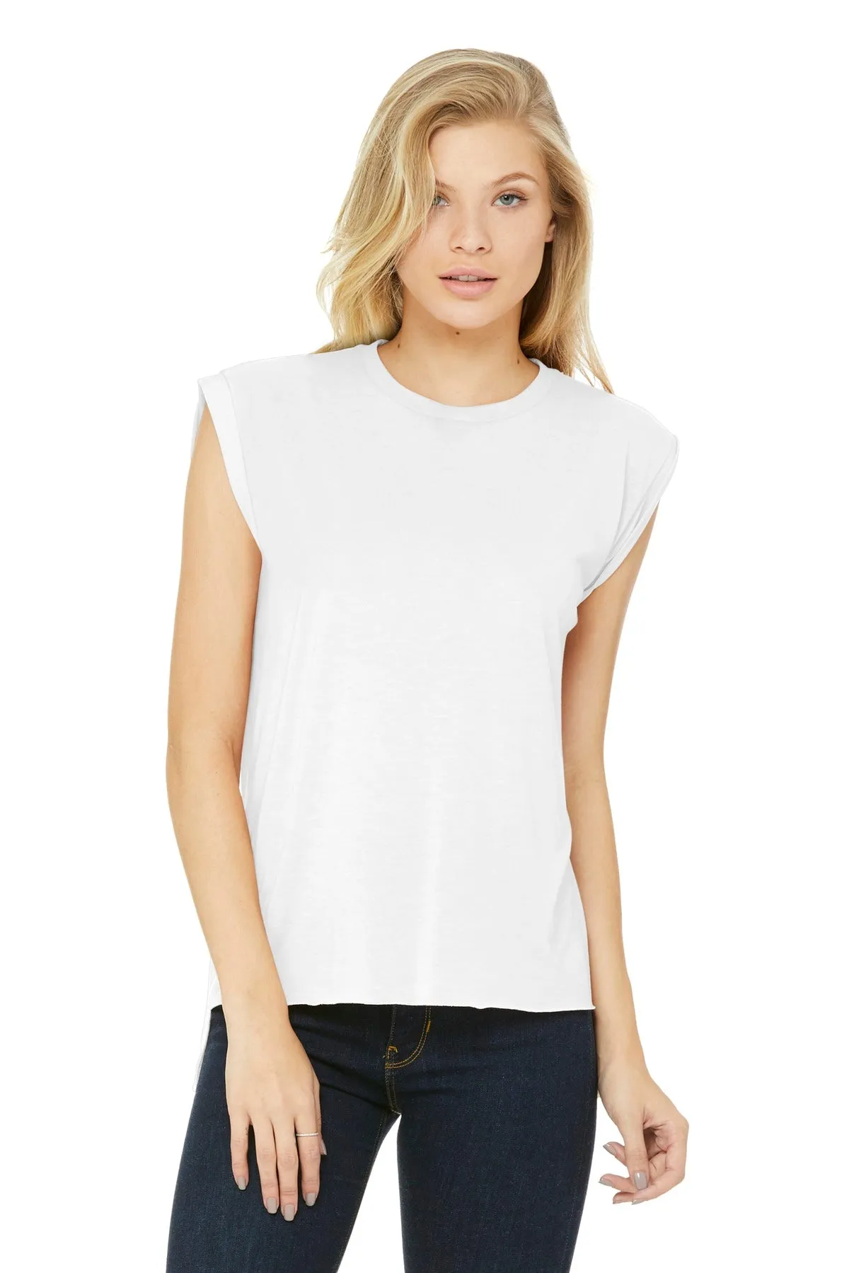 BELLA CANVAS ® Women's Flowy Muscle Tee With Rolled Cuffs. BC8804