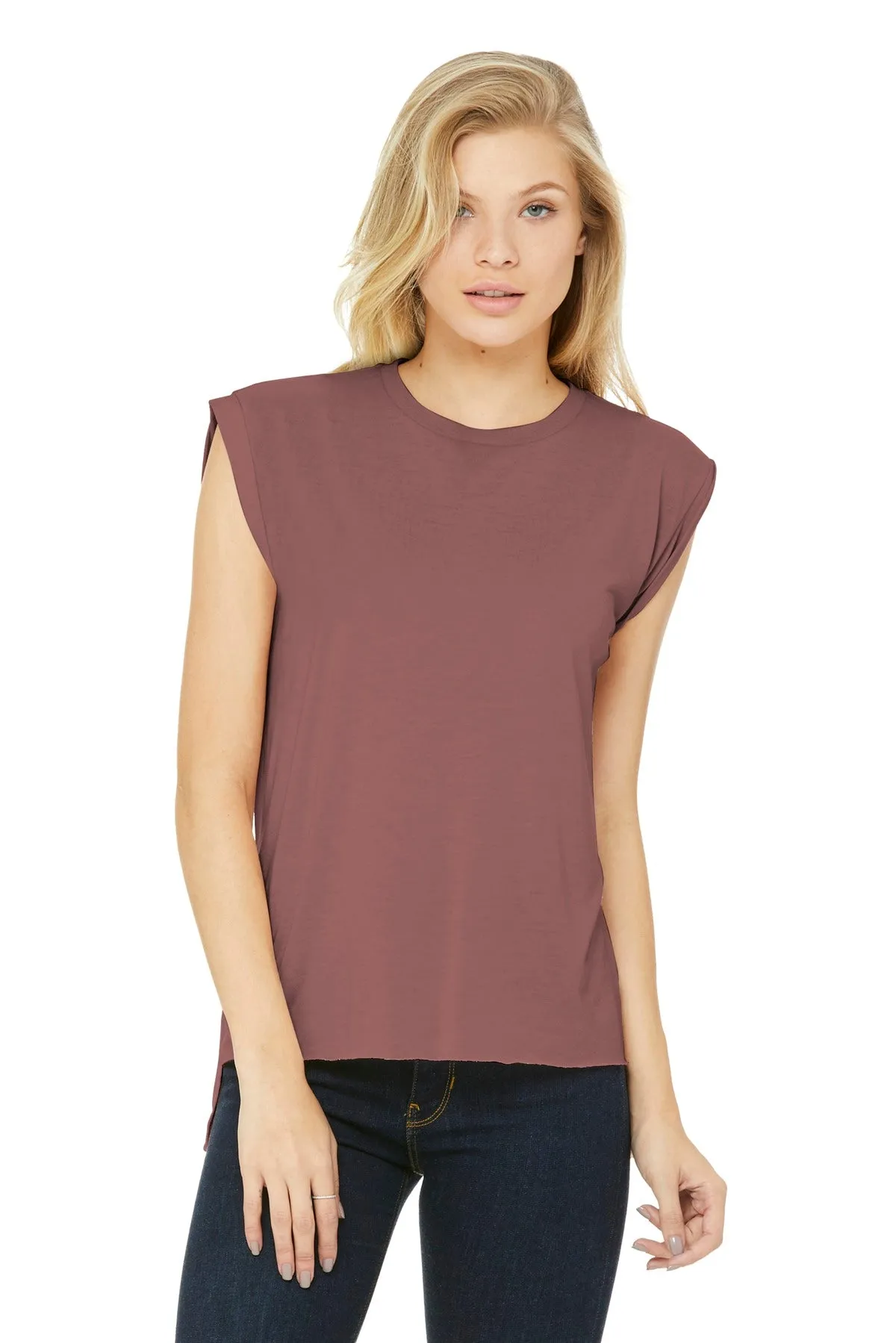 BELLA CANVAS ® Women's Flowy Muscle Tee With Rolled Cuffs. BC8804