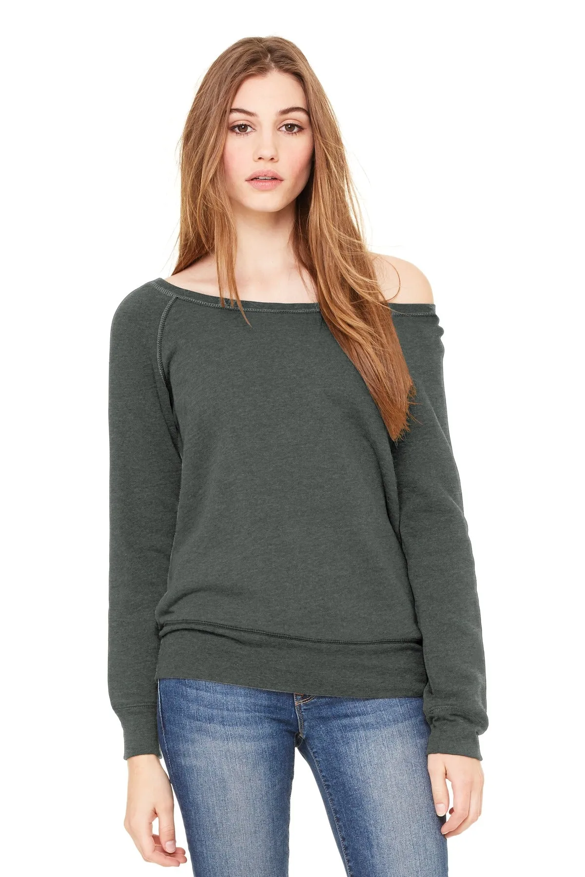 BELLA CANVAS ® Women's Sponge Fleece Wide-Neck Sweatshirt. BC7501