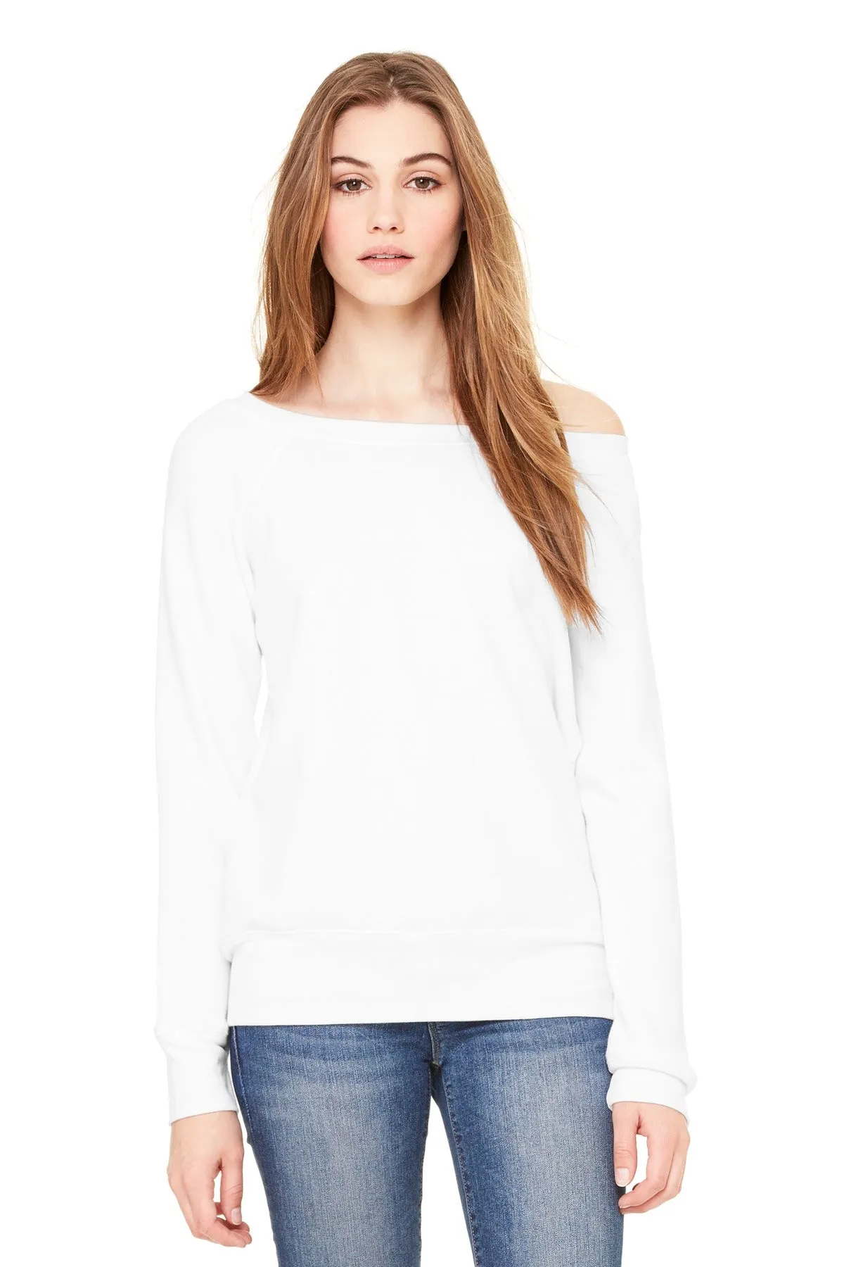 BELLA CANVAS ® Women's Sponge Fleece Wide-Neck Sweatshirt. BC7501