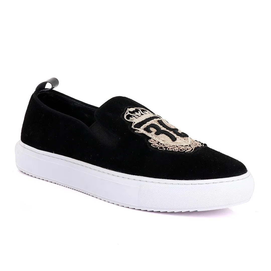 BILLIONAIRE EXQUISITE MEN ASH DESIGN BLACK SNEAKERS SHOE