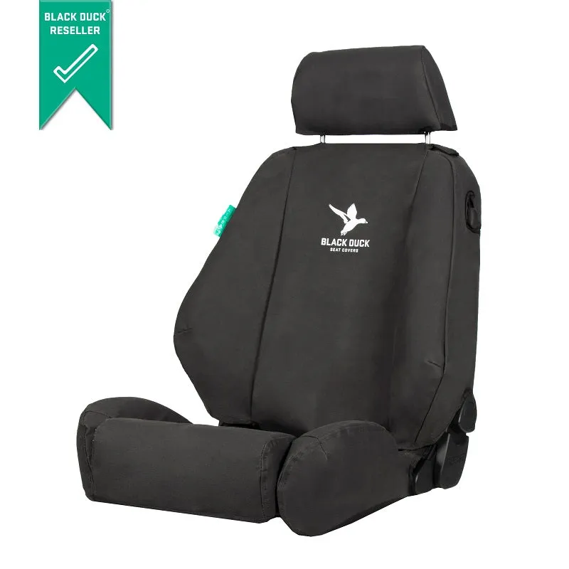 Black Duck Canvas Black Seat Covers Suits Nissan X-Trail 2001-2008