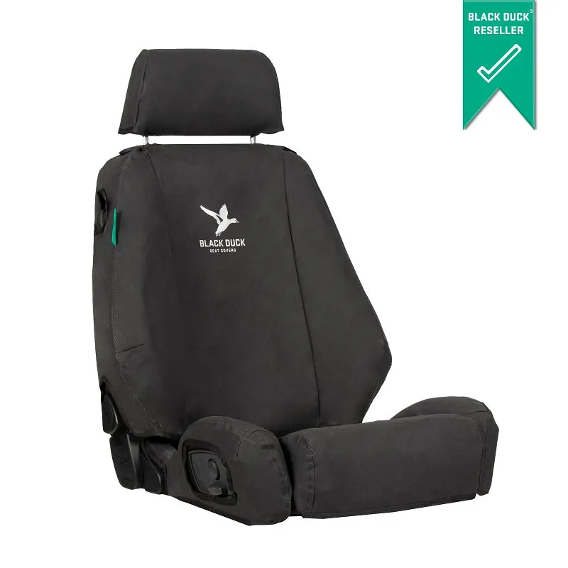 Black Duck Canvas Black Seat Covers Suits Nissan X-Trail 2001-2008