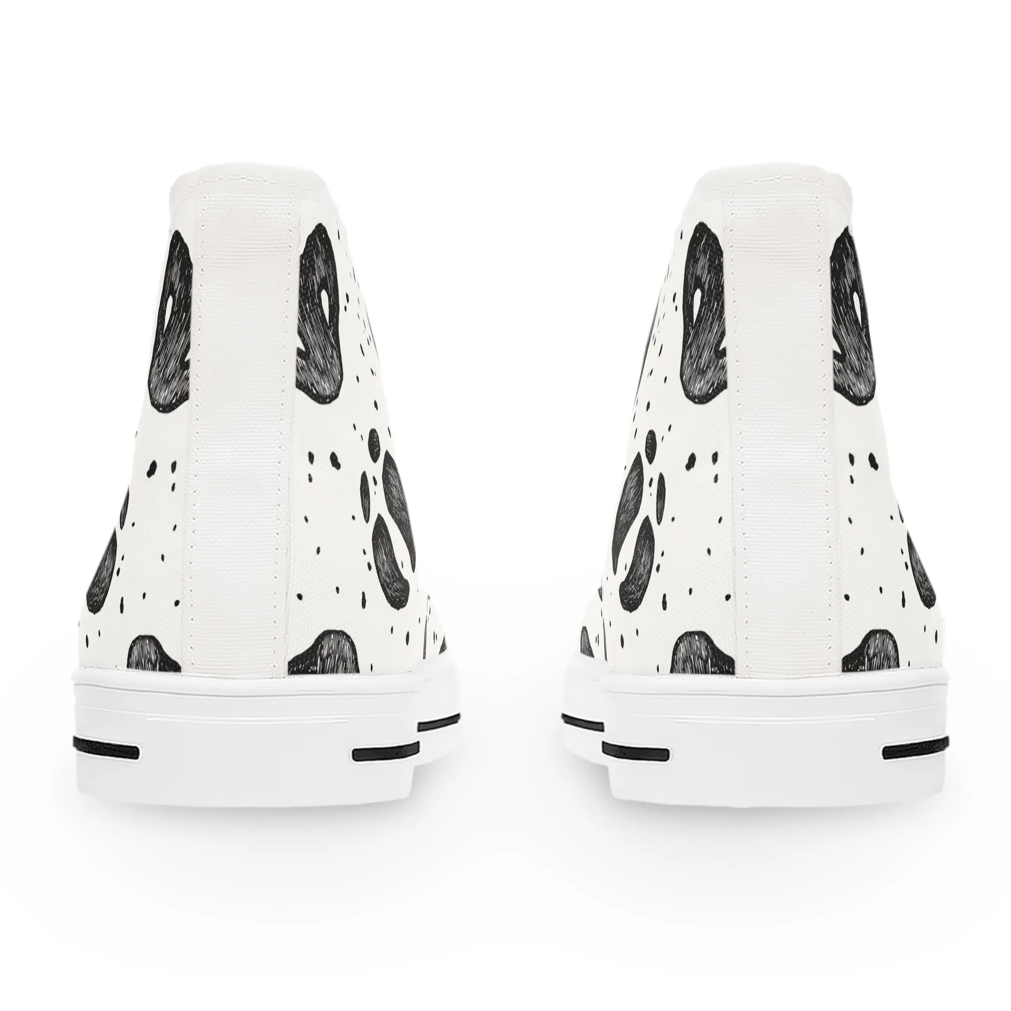 Black Pig Feet Women's High Top Sneakers