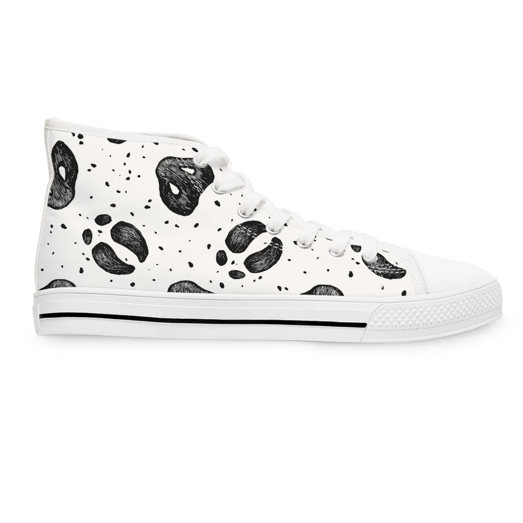 Black Pig Feet Women's High Top Sneakers