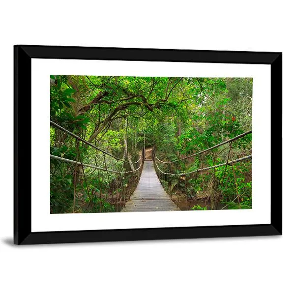 Bridge To The Jungle Canvas Wall Art