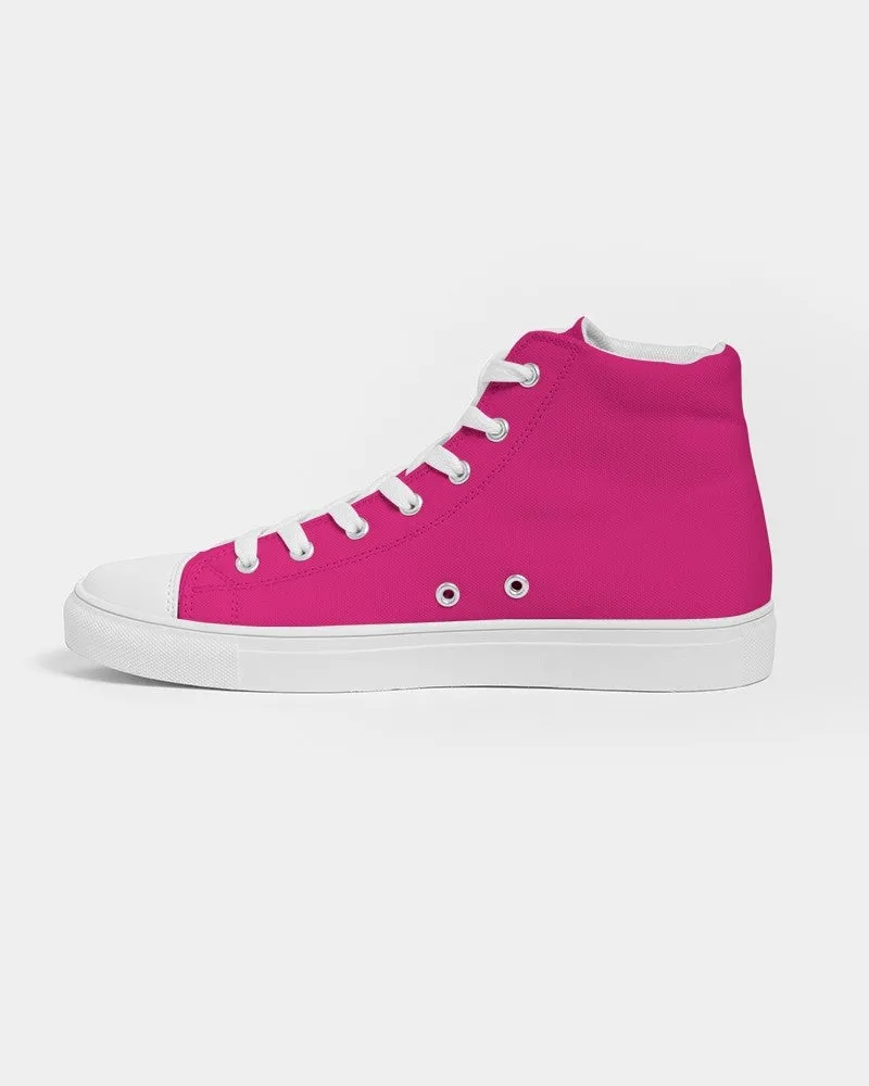 Bright Cool Pink Women's High-top Canvas Sneakers | Women's | Bright Pure Cool Pink | C0M100Y25K0