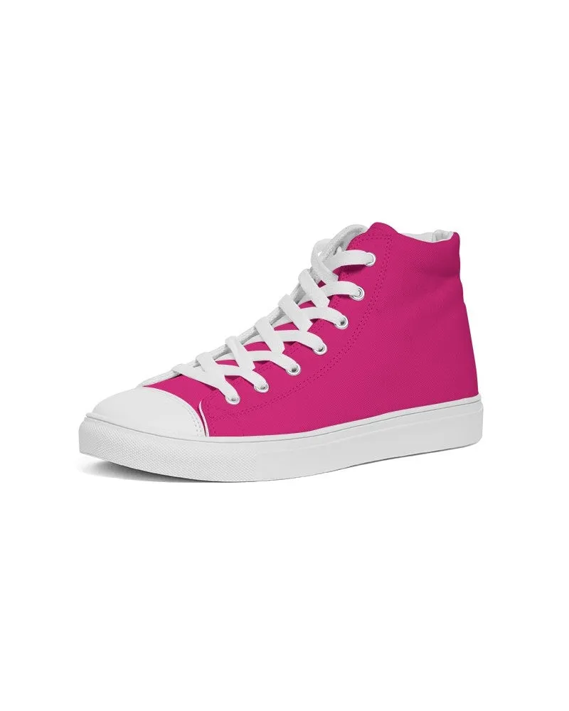 Bright Cool Pink Women's High-top Canvas Sneakers | Women's | Bright Pure Cool Pink | C0M100Y25K0