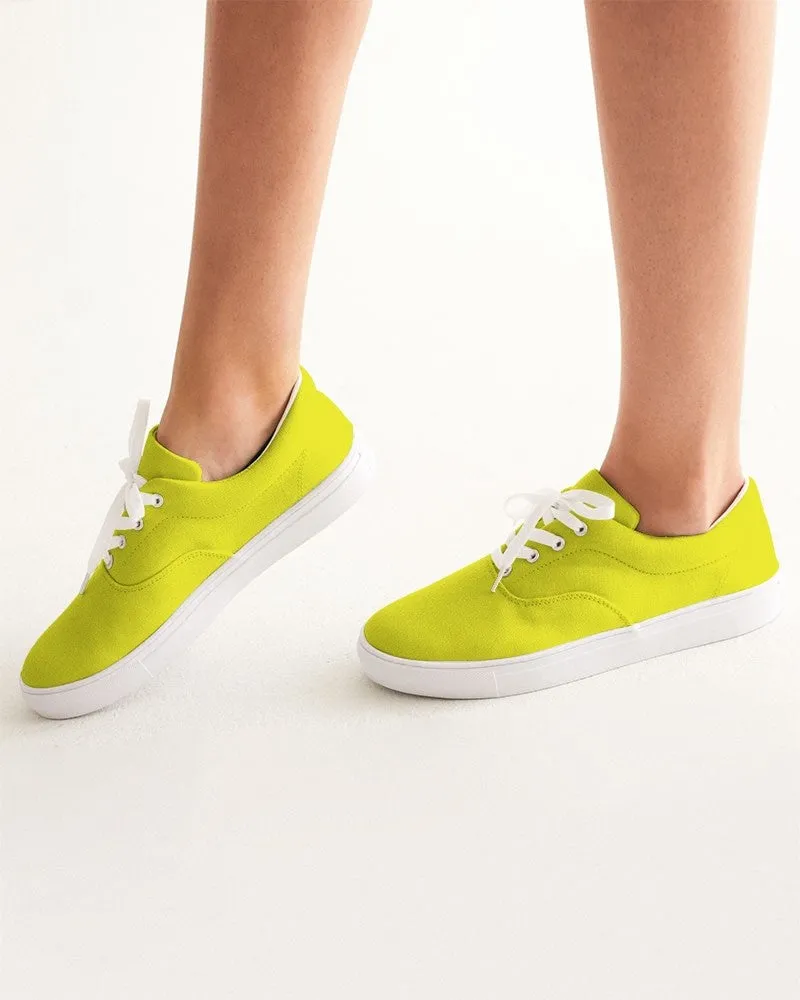 Bright Green Yellow Women's Canvas Sneakers | Women's | Bright Pure Green Yellow | C12M0Y100K0