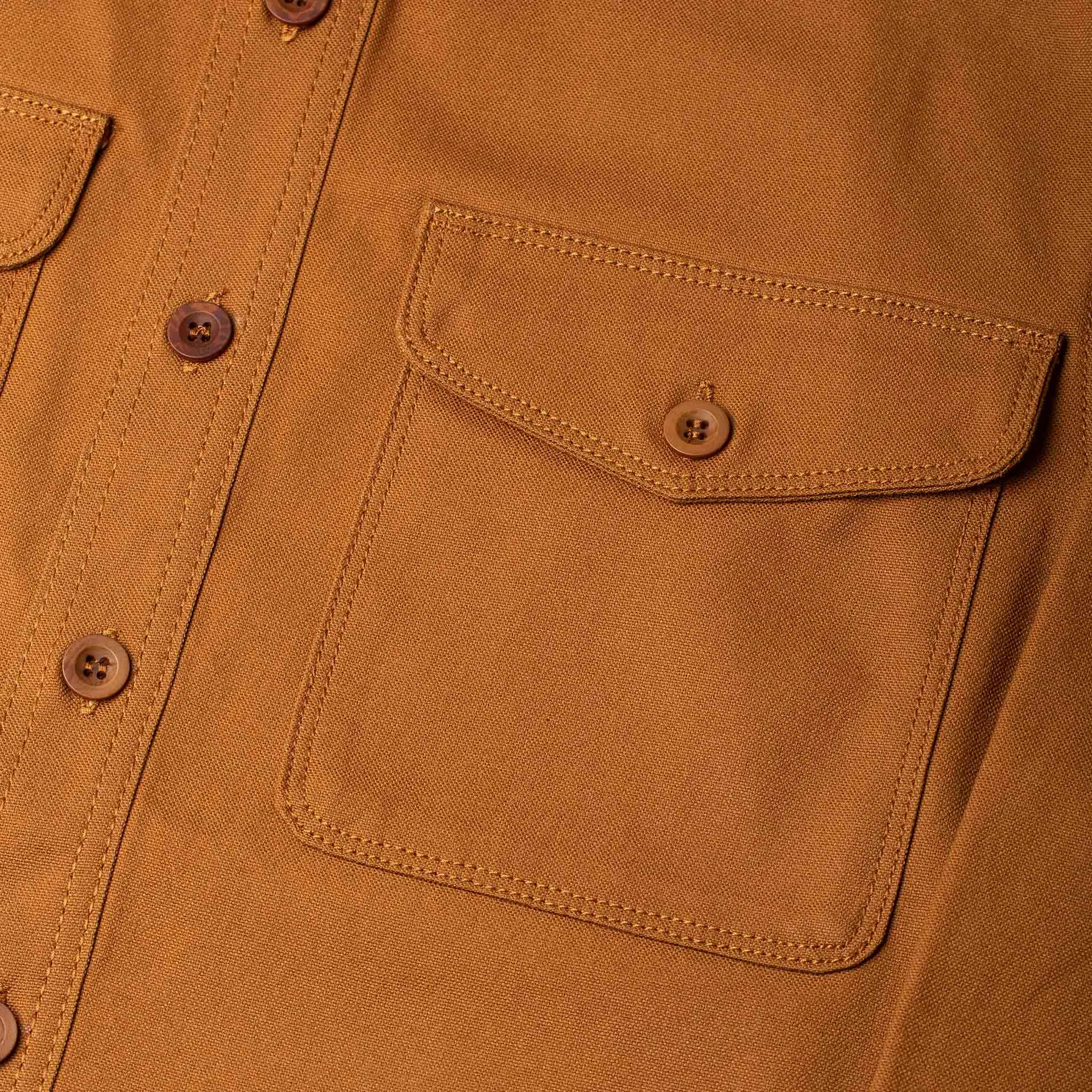 BWS-04 SCOUT OVERSHIRT 9 oz. brown selvedge duck canvas