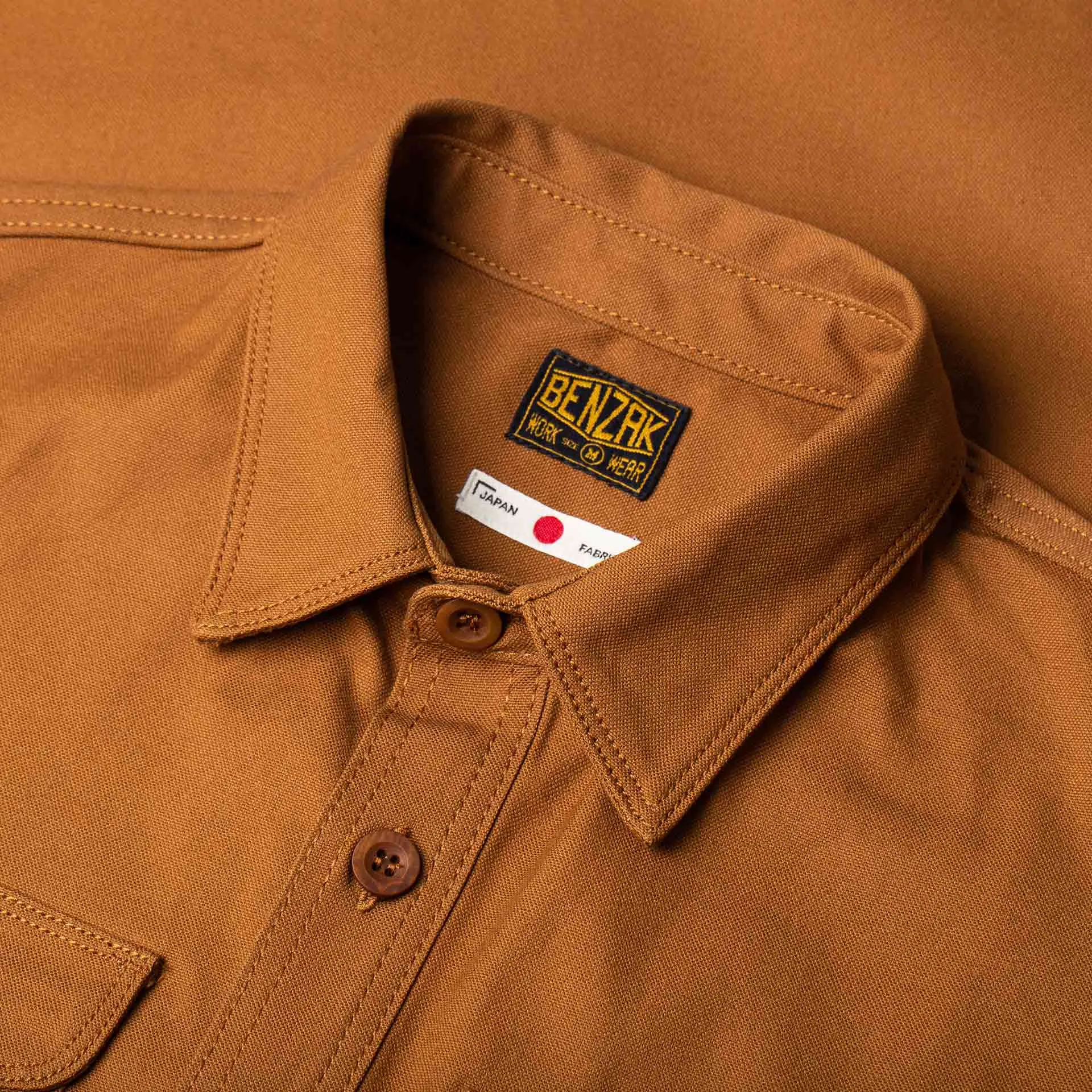 BWS-04 SCOUT OVERSHIRT 9 oz. brown selvedge duck canvas