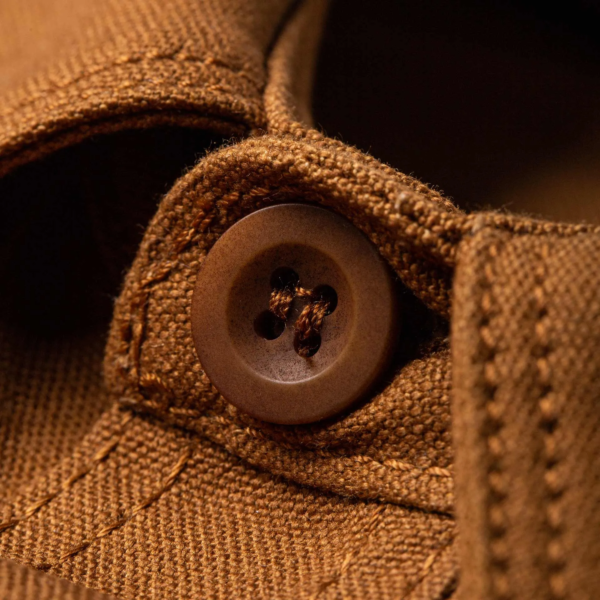 BWS-04 SCOUT OVERSHIRT 9 oz. brown selvedge duck canvas