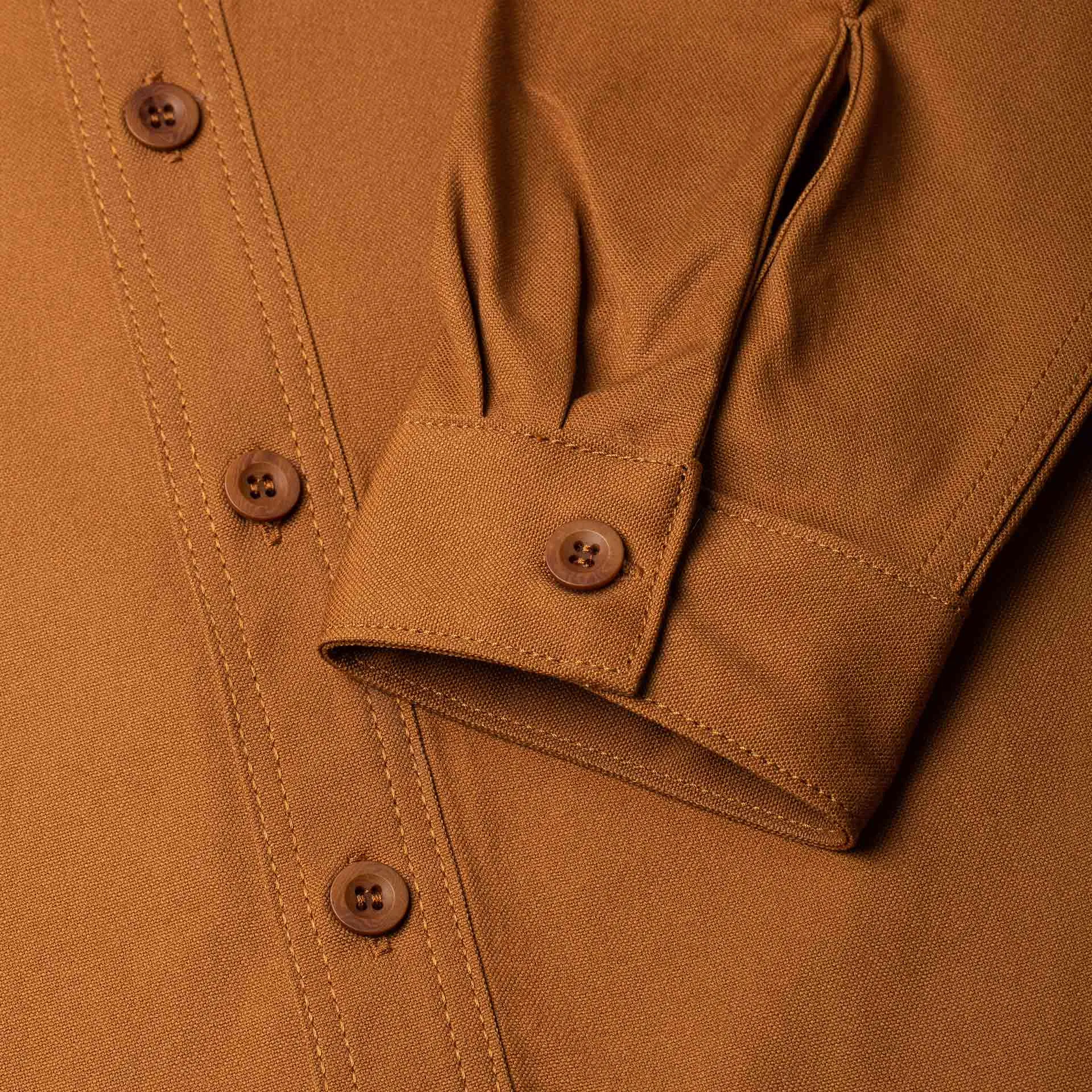 BWS-04 SCOUT OVERSHIRT 9 oz. brown selvedge duck canvas