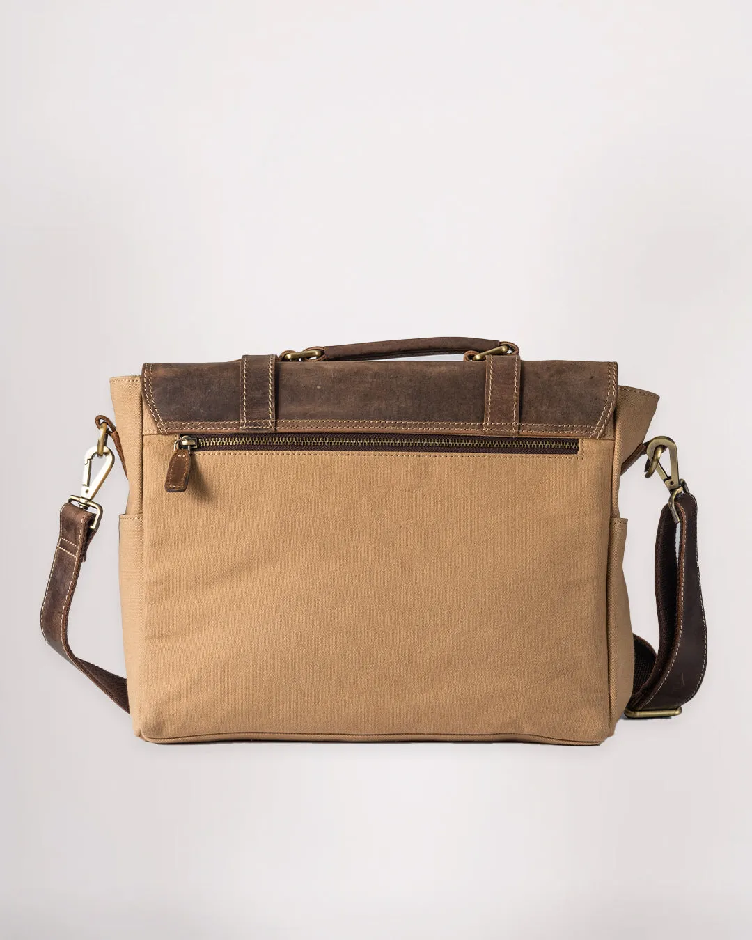 Canvas & Leather Messenger Bag