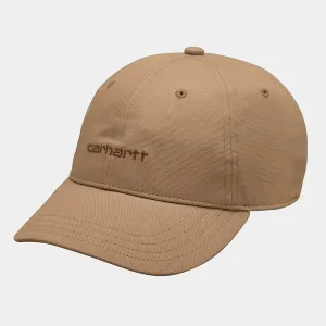 Carhartt WIP Canvas Script Cap - Nomad / Hamilton Brown