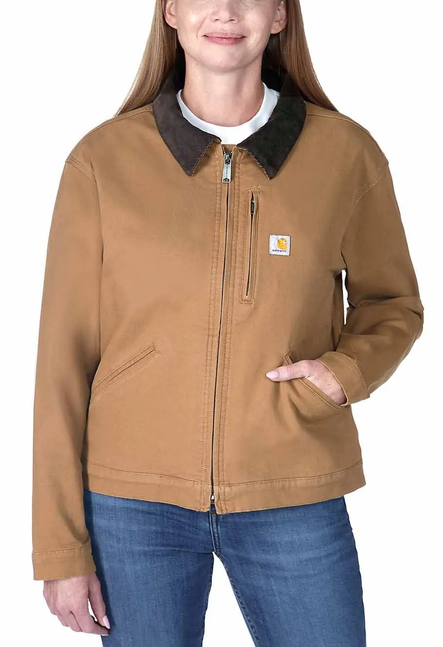 Carhartt&#x20;Work&#x20;Jacket&#x20;Canvas&#x20;Detroit&#x20;Women&#x20;106208&#x20;-&#x20;Brown