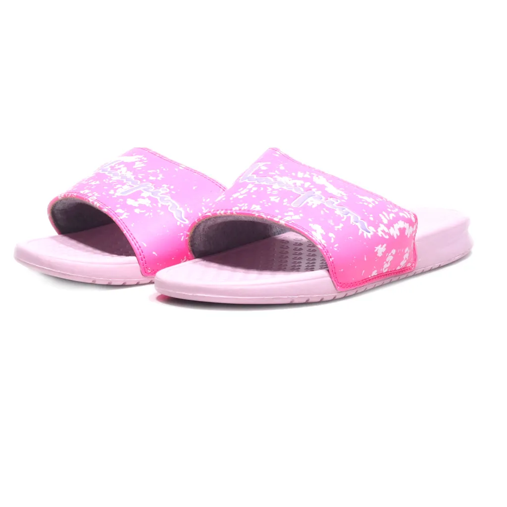 Champion Sliders Pu Leather Pink Colour For Women