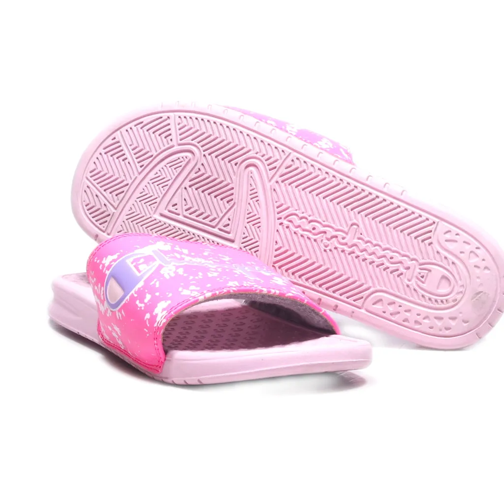 Champion Sliders Pu Leather Pink Colour For Women