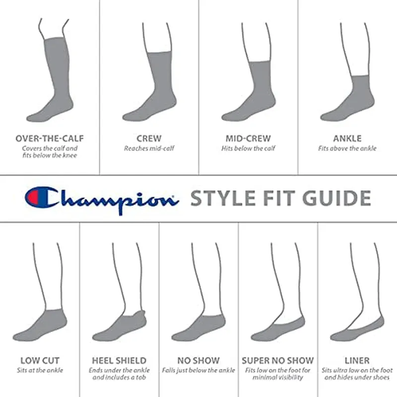 Champion Women's Double Dry 6-Pair Pack Performance No Show Cushioned Socks