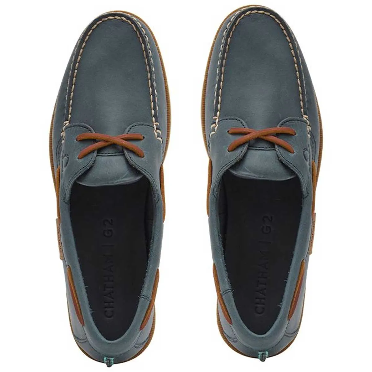 CHATHAM Java II G2 Leather Sustainable Deck Shoes - Men's - China Blue