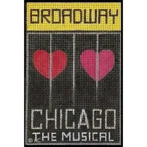 Chicago The Musical Broadway Playbill Needlepoint Canvas