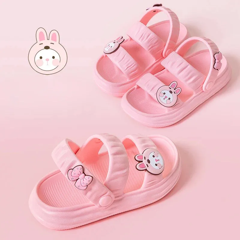 Children's  Cartoon Cute Flip-flops Summer Indoor and Outdoor Family Non-slip Slippers for Boys and Girls